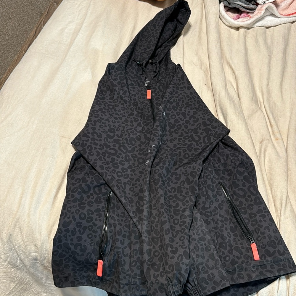 Leopard print rain jacket